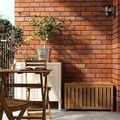 Personalização Banco de armazenamento de madeira exterior / interior Grande deck de armazenamento caixa galpão de jardim