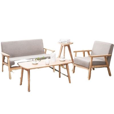 Sofá de madeira para sala de estar estilo seccional e aceitação OEM incluído no design