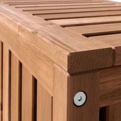 Personalização Banco de armazenamento de madeira exterior / interior Grande deck de armazenamento caixa galpão de jardim