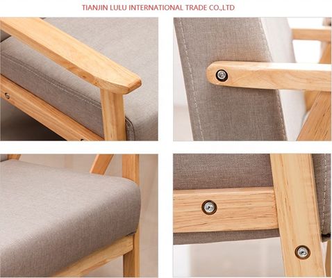 Sofá de madeira para sala de estar estilo seccional e aceitação OEM incluído no design