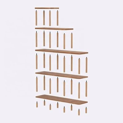 Sala de estar Estante de livros de madeira maciça Madeira de faiança Estante de livros de madeira minimalista com prateleiras dobráveis
