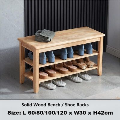 NO Rack de armazenamento de calçados dobrados Armário de calçados domésticos simples feito de madeira de beech