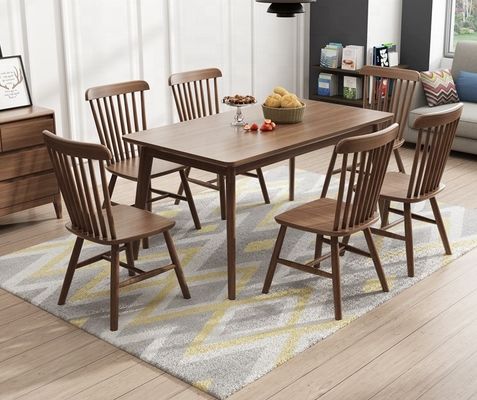 Conjunto de mesa de jantar de madeira maciça personalizável para sala de jantar profissional e elegante