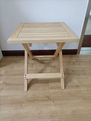 Moderno Design Pequeno Jardim dobrável Mesa de madeira de borracha para pátio Café ao ar livre Bebidas Embalagem de correio Estilo moderno