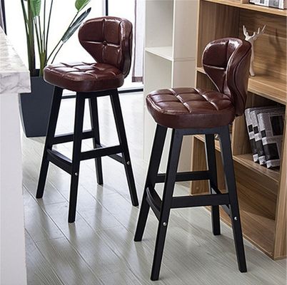 Embalagem de correio Y Moderno Antigo Chaise de bar de madeira estofada Banquinhos Chaise de couro para mesa de bar a preços acessíveis