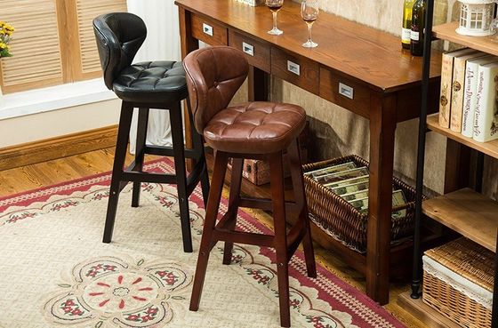 Embalagem de correio Y Moderno Antigo Chaise de bar de madeira estofada Banquinhos Chaise de couro para mesa de bar a preços acessíveis