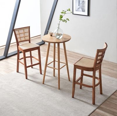 Cadeira de bar de cozinha personalizada Cadeira de bar de madeira maciça Cano de perna banquinha 43cm*43cm*109cm Peso limite 100KG