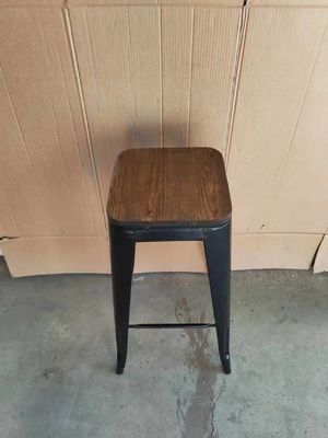 Cadeira de bar metálica antiga banquinhos de madeira cadeira alta para mesa de bar na cozinha e sala de jantar