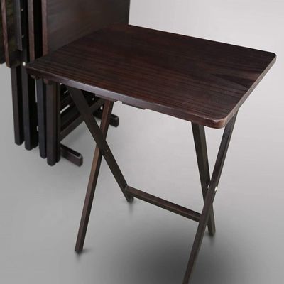 Mesa de jantar dobrável de madeira maciça para estudo e portabilidade em ambientes externos