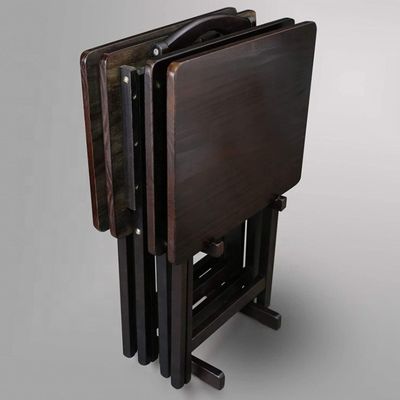 Mesa de jantar dobrável de madeira maciça para estudo e portabilidade em ambientes externos