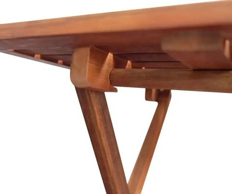 Picnic Quadro de madeira maciça de mesa de jardim dobrável para café ao ar livre bebidas de chá e pátio lateral