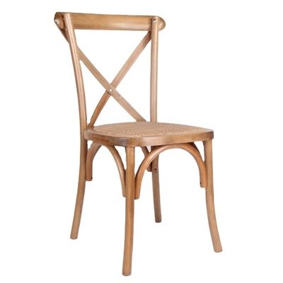 Cadeira de retalho de rotão para sala de jantar Casamento Cadeira de madeira moderna em castanho/natural/branco/vinho tinto 25 dias Entrega