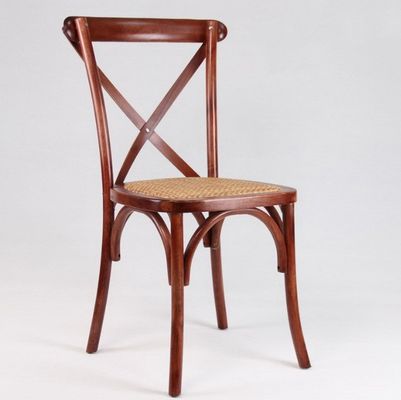 Cadeira de retalho de rotão para sala de jantar Casamento Cadeira de madeira moderna em castanho/natural/branco/vinho tinto 25 dias Entrega