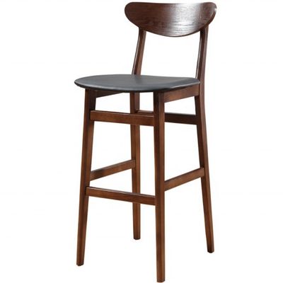 Cadeira de banco de bar com banco de couro PU para instalações de lazer