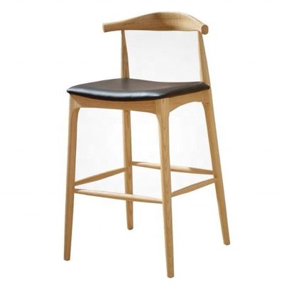 Cadeira de banco de bar com banco de couro PU para instalações de lazer