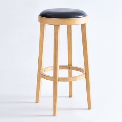 Cadeira de bar específica mais recente de design madeira moderna estofada cadeiras redondas altas para design clássico