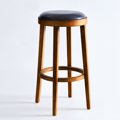 Cadeira de bar específica mais recente de design madeira moderna estofada cadeiras redondas altas para design clássico