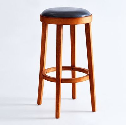 Cadeira de bar específica mais recente de design madeira moderna estofada cadeiras redondas altas para design clássico
