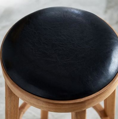 Cadeira de bar específica mais recente de design madeira moderna estofada cadeiras redondas altas para design clássico