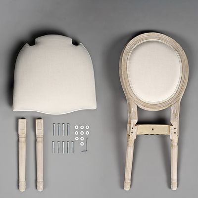 Estilo Vintage Francês Tecido de Refeição de Madeira Madeira Empilhável Cadeira de Casamento de Madeira com Nitrolacquer Finalização Robusta e Durável