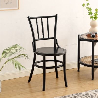 Cadeira de bar específica Cadeira de refeição de rotão Mobiliário de bar Cadeira de madeira maciça para sala de jantar
