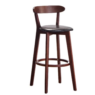 Moderno Design Alto Madeira Mini Bar Stool em Direto com PU / Fabric Seat