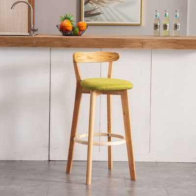 Moderno Design Alto Madeira Mini Bar Stool em Direto com PU / Fabric Seat
