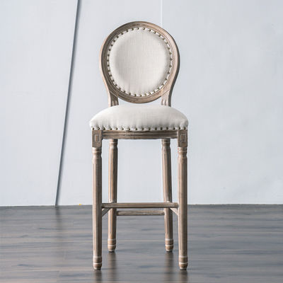 Cadeira de barra alta de madeira para mobiliário de bar W49.5*D49*H99.5CM