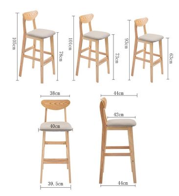 Serviço OEM aceito Escaleiro de madeira natural sólida para móveis e almofadas de cadeiras altas