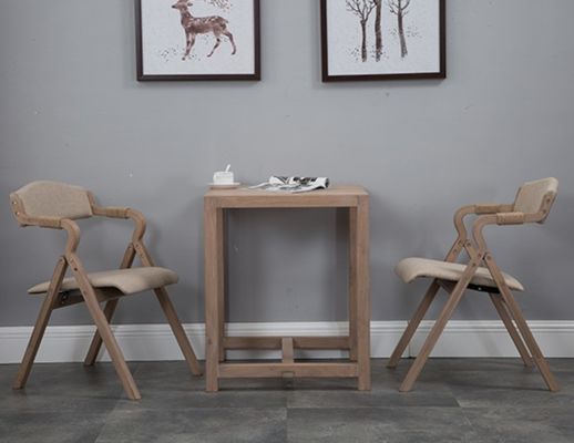 Cadeiras de restaurante de madeira dobrável nórdica durável e elegante em cinzas do nordeste com limite de peso de 150K