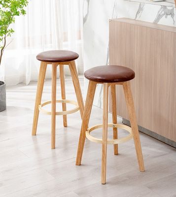 Mobiliário Comercial Moderno Design Madeira Sólida Bar Stool High Chair para Bar