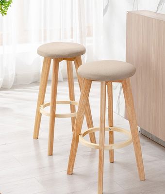 Mobiliário Comercial Moderno Design Madeira Sólida Bar Stool High Chair para Bar