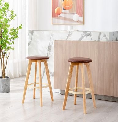 Mobiliário Comercial Moderno Design Madeira Sólida Bar Stool High Chair para Bar