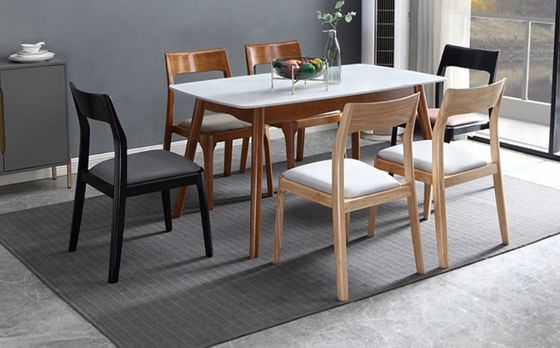 Moderno design Moderno nórdico empilhável cadeira de jantar de carvalho e nozes cadeiras de jantar de restaurante de madeira para móveis domésticos