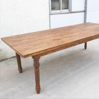 Material de cobertura Madeira maciça Design clássico Fazenda dobrável Refeição Mesa de casamento com cobertura de madeira e característica dobrável