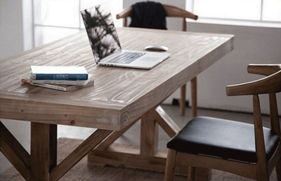 Conjunto de mesa de luxo francês de madeira de pinho sólido restaurante sala de jantar