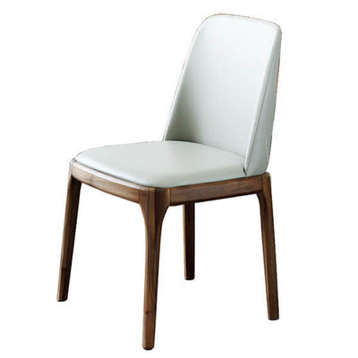 Modern Nordic Leisure Back Fabric Teak Solid Wood Cadeira de jantar para mobiliário de café e restaurante