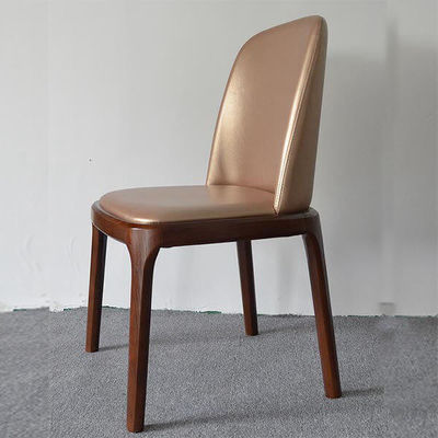 Modern Nordic Leisure Back Fabric Teak Solid Wood Cadeira de jantar para mobiliário de café e restaurante