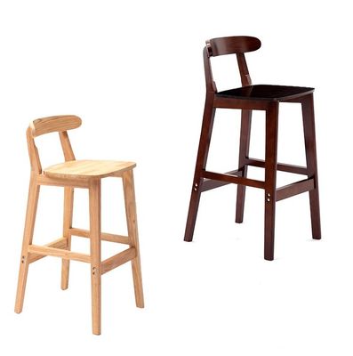 Cadeira de bar de estilo vintage com material de madeira maciça LL-C34