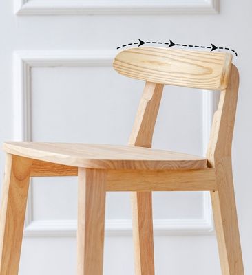 Cadeira de bar de estilo vintage com material de madeira maciça LL-C34