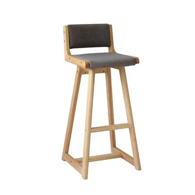 Cor Natural Desmontável Vintage Tapeteado Barstool de Madeira Sólida para Pub