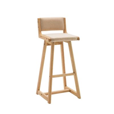 Cor Natural Desmontável Vintage Tapeteado Barstool de Madeira Sólida para Pub