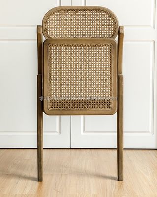 Estilo Morden Fruniture Silla de madeira com assento de rotão durável e costas