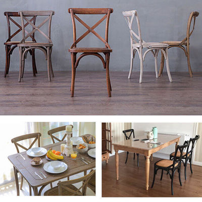 Mobiliário para eventos de hotéis Cadeiras de madeira X em madeira para refeições de restaurante