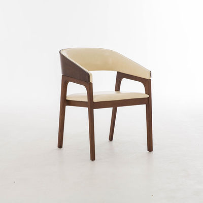 Nordic Solid Wood Design Chair Presidencial Mobiliário de couro preto Nota Poltrona Assento para Garantia de Restaurante Um Ano