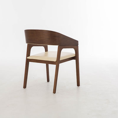 Nordic Solid Wood Design Chair Presidencial Mobiliário de couro preto Nota Poltrona Assento para Garantia de Restaurante Um Ano