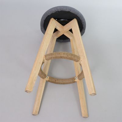 Moderno Estilo Antigo Estulões de Madeira Acolchados Cadeira de Bar de Couro para Mesa de Bar Sala de Jantar e Função de Bar