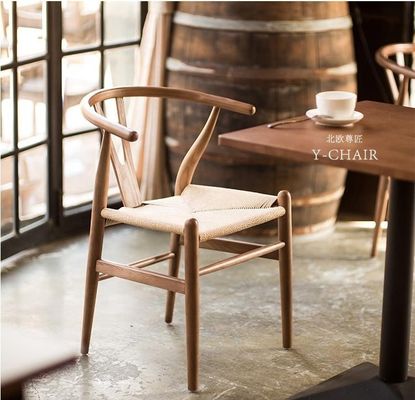 Fabricação à mão de madeira maciça de praia corda de madeira tecida almofada de jantar cadeira Y NÃO Dobrado Serviço OEM aceito madeira maciça