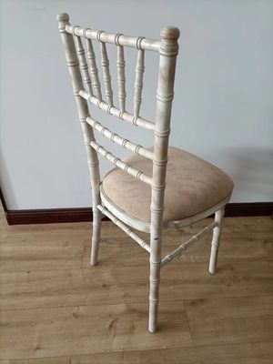 Casa Móveis Embalagem de Correios Lavar Branco Cadeiras Chiavari Madeira Casamento Hotel Banquete Cadeira empilhável com almofada removível