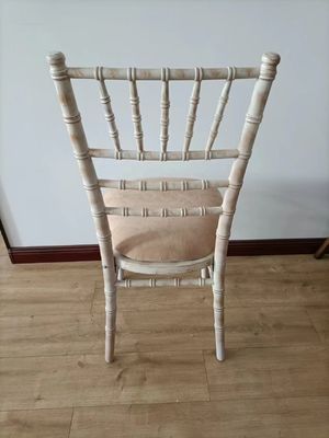 Casa Móveis Embalagem de Correios Lavar Branco Cadeiras Chiavari Madeira Casamento Hotel Banquete Cadeira empilhável com almofada removível